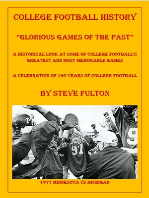 cover image of College Football "Glorious Games of the Past"